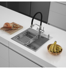 Кухонная мойка ARFEKA ECO AR мойка 500*500, коландер, дозатор SATIN DECOR