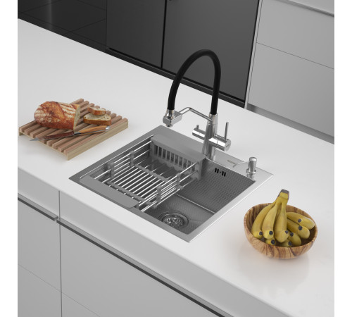 Кухонная мойка ARFEKA ECO AR мойка 500*500, коландер, дозатор SATIN DECOR