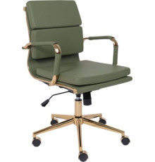 Офисное кресло AksHome Indigo LB зеленый/золотой