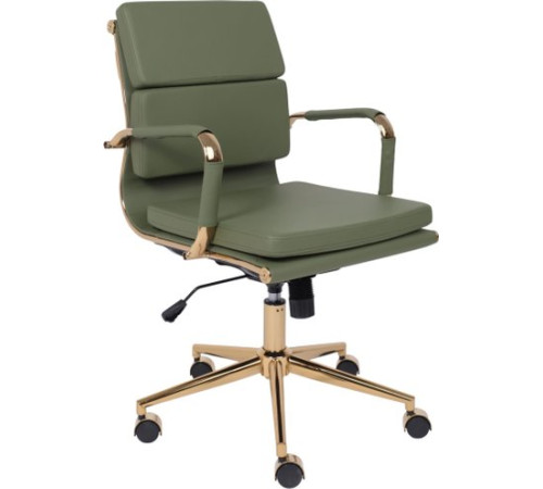 Офисное кресло AksHome Indigo LB зеленый/золотой