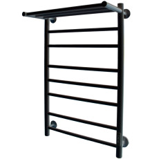 Полотенцесушитель Маргроид Ferrum Вид 10 СНШ 80x50 с полкой, Черный матовый, скрытого монтажа, таймер справа