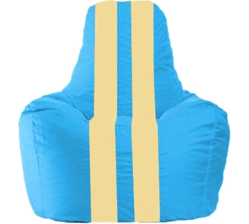 Кресло-мешок Flagman Спортинг С1.1-275 голубой/светло-бежевый