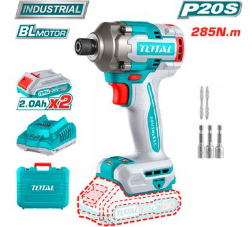 Винтоверт Total TIRLI2028 с 2-мя АКБ, кейс