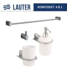 Набор аксессуаров для ванной Lauter 21SH2061 + 21SH42091 + 21SH2091 + 21SH42011 Chrome, 4 предмета