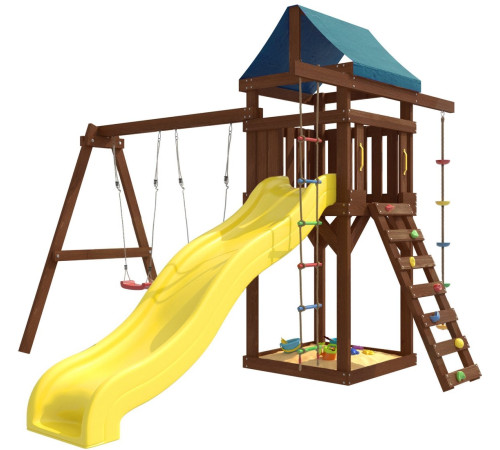 Игровой комплекс National Tree Company c качелями лодочка для улицы и дачи IgroWoods ДП-1 Premium