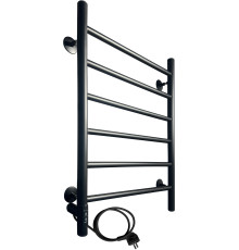 Полотенцесушитель Ростела Виктория 50x70/6 с диммером, черный левый