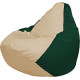 Кресло-мешок Flagman Груша Медиум XL Г1.1-137 светло-бежевый/тёмно-зелёный