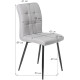 Стул Mio Tesoro Вивьен DC-140C серый/хром