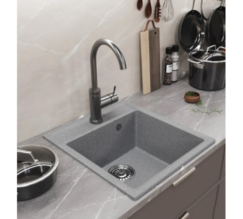 Кухонная мойка Mixline ML-GM28 552097 темно-серый