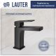 Умывальник Lauter 21478 + Cascade 21СК655BS с донным клапаном 21190B черный матовый