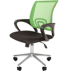 Офисное кресло CHAIRMAN 696 хром новый подлокотник TW светло-зеленый