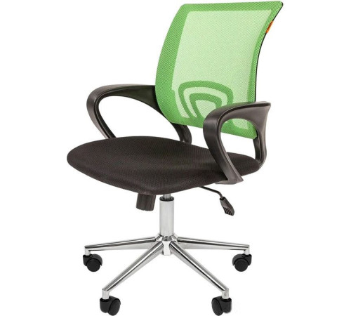 Офисное кресло CHAIRMAN 696 хром новый подлокотник TW светло-зеленый