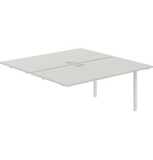 Офисный стол Norden 320х163.8х75 SG.219.SH.44.WH белый/серый бархат