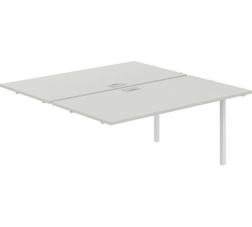 Офисный стол Norden 320х163.8х75 SG.219.SH.44.WH белый/серый бархат
