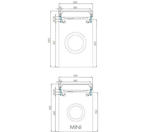 Умывальник Акватон Рейн 60 1A72103KRW010