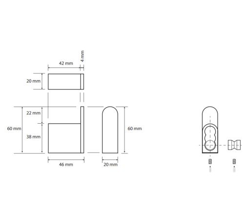 Крючок для ванны Bemeta Galla 108106020