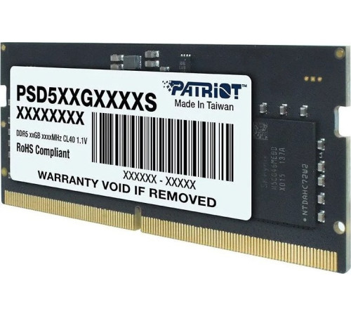 Оперативная память Patriot Signature Line 16ГБ DDR5 SODIMM 5200 МГц PSD516G520081S
