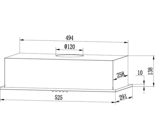 Кухонная вытяжка CENTEK CT-1850-52 черный