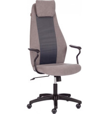 Офисное кресло TetChair Aviator флок/ткань серый/серый
