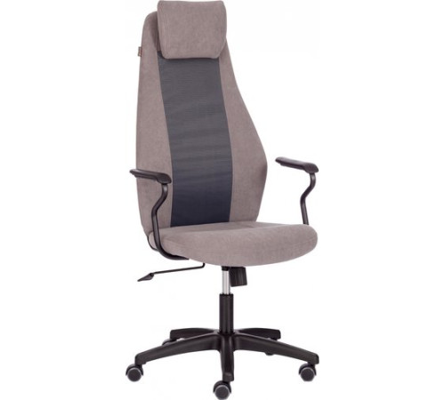 Офисное кресло TetChair Aviator флок/ткань серый/серый