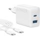 Сетевое зарядное Anker 312 20W Wall Charger 2 Ports + C