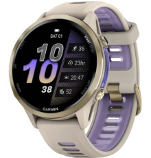 Умные часы Garmin Forerunner 970 47 мм бежевый/фиолетовый