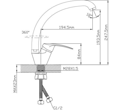 Смеситель AV Engineering AVSHU4-A138-559