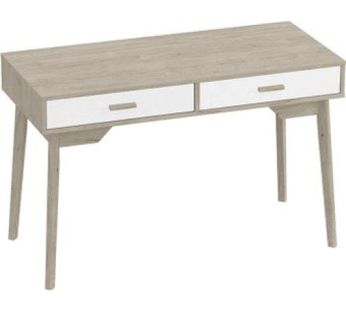 Стол Мебельград Калгари дуб натуральный светлый/белый матовый