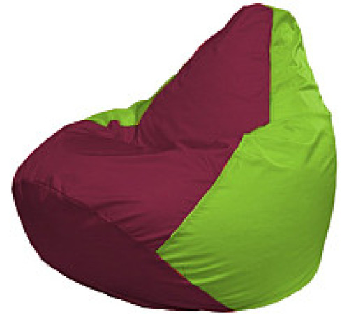 Кресло-мешок Flagman Груша Мини L Г0.1-305 бордовый/салатовый