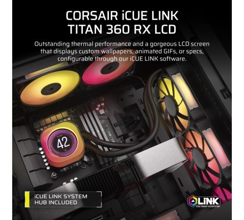 Система жидкостного охлаждения для процессора Corsair iCUE LINK TITAN 360 RX LCD CW-9061023-WW