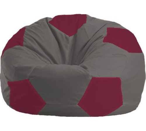 Кресло-мешок Flagman Мяч Стандарт М1.1-358 темно-серый/бордовый