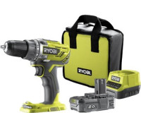 Дрель-шуруповерт Ryobi R18DD3-120S 5133003347 с 1-м АКБ 2.0 Ah, сумка