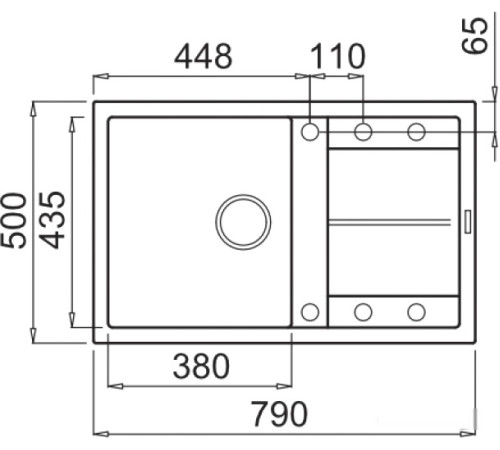 Кухонная мойка Elleci Unico 300 Bianco Antico 62