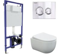 Унитаз подвесной Berges Wasserhaus Ventas Rimless + Visam Slim 525 EX-043241 с сиденьем