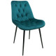 Стул Алвест AV 435 темно-бирюзовый бархат H-56/черный