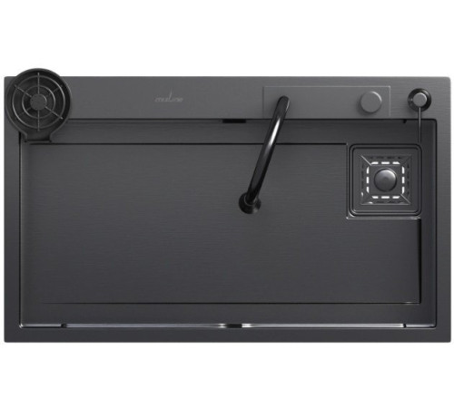 Кухонная мойка Mixline Pro 552104 черный графит, с сифоном