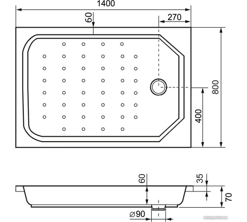 Душевой поддон RGW Style 140x80