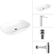 Умывальник Lauter 21570 + Cascade 21СК0655C + сифон 21635CH + дон.клапан 21190CH хром