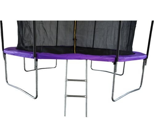 Батут GoUP Elite 12FT с сеткой и лестницей, фиолетовый