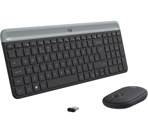 Клавиатура + мышь Logitech MK470 Slim Wireless Combo 920-009206 графитовый