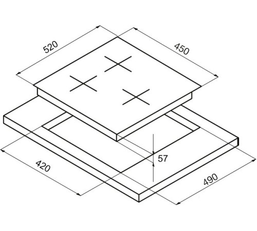 Варочная панель Korting HG 465 CTRB