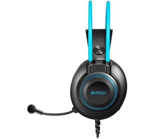 Наушники A4Tech Fstyler FH200U черный/голубой