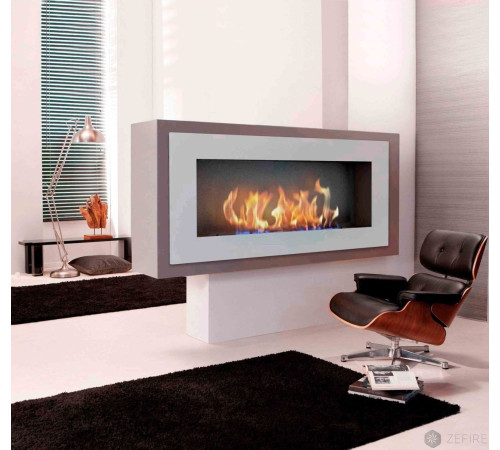 Биокамин ZeFire Elliot 1500 с белой рамкой