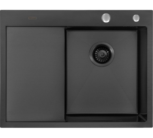 Кухонная мойка ARFEKA ECO AR 650*500 R BLACK PVD NANO