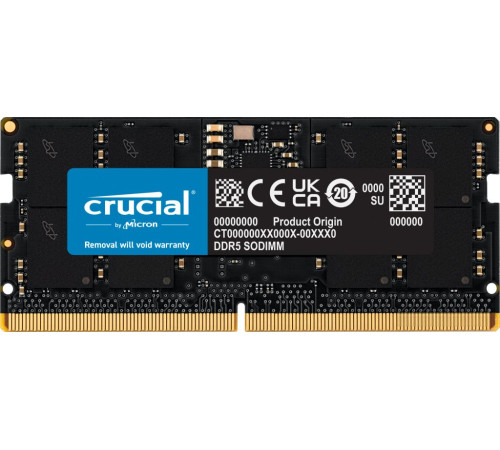 Оперативная память Crucial 16ГБ DDR5 SODIMM 4800 МГц CT16G48C40S5