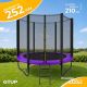 Батут GoUP Prestige-D252 с сеткой и лестницей, фиолетовый
