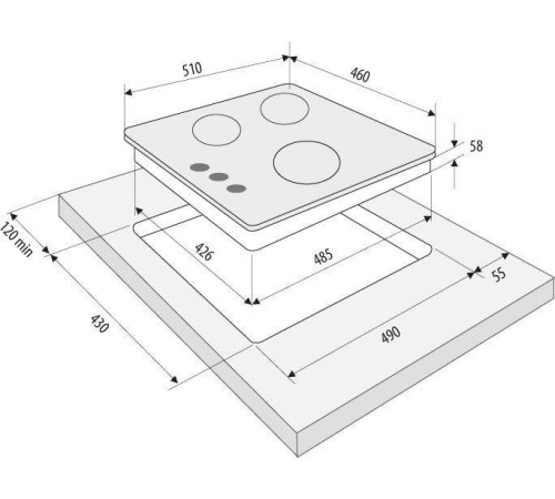 Варочная панель Krona Fiero 45 BL