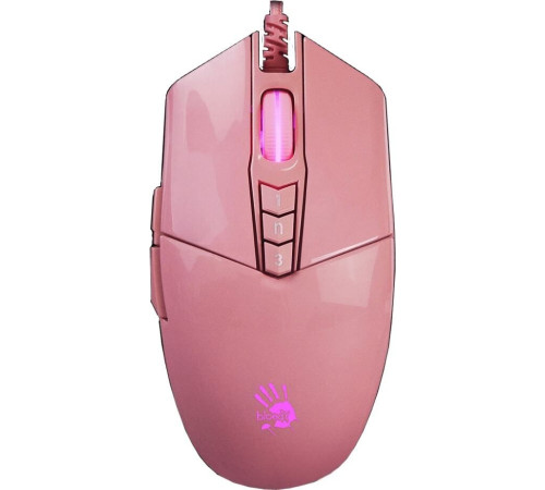 Игровая мышь A4Tech Bloody P91S розовый
