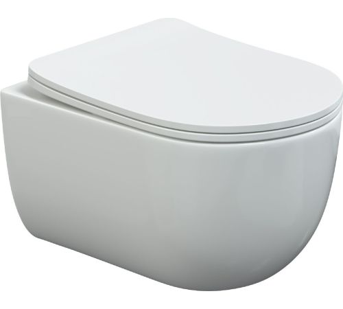 Унитаз подвесной Berges Wasserhaus Ventas Rimless + Visam Slim 525 EX-043239 с сиденьем