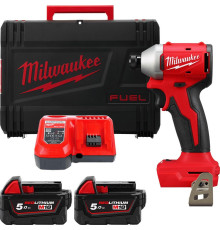 Винтоверт Milwaukee M18 M18BLIDR-502X 4933492843 с 2-мя АКБ, кейс